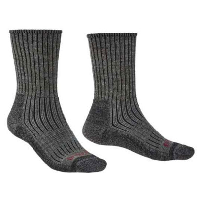 Bridgedale Socks Bridgedale Men's Comfort Hiker Midweight Merino Hiking SocksUk: 6-8.5Charcoal Grey from B&Q