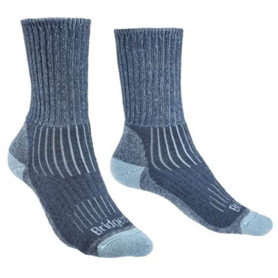 Bridgedale Socks Bridgedale Women's Comfort Hiker Midweight Merino Hiking SocksUk: 7-8.5Storm Blue from B&Q