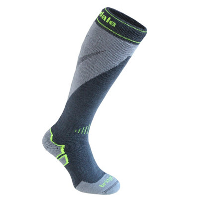 Bridgedale Socks Bridgedale Men's Midweight Merino Performance Endurance Ski SocksUk: 6-8.5Gunmetal Grey/stone Grey from B&Q