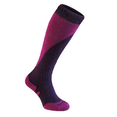 Bridgedale Socks Bridgedale Women's Midweight Merino Performance Endurance Ski SocksUk: 3-4.5Plum Berry Purple from B&Q