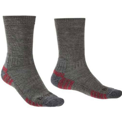 Bridgedale Socks Bridgedale Men's Lightweight Merino Performance Hiking Crew SocksUk: 6-8.5Grey Heather from B&Q