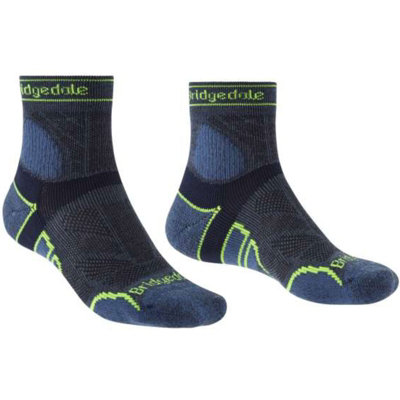 Bridgedale Socks Bridgedale Men's Lightweight T2 Merino Run Mini-Crew SocksUk: 6-8.5Blue from B&Q
