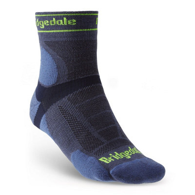 Bridgedale Socks Bridgedale Men's Ultra-Lightweight T2 Merino Run Mini-Crew SocksUk: 9-11.5Blue from B&Q