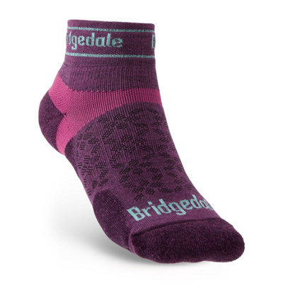Bridgedale Socks Bridgedale Women's Ultra-Lightweight T2 Merino Low Run SocksUk: 3-4.5Damson Mauve from B&Q
