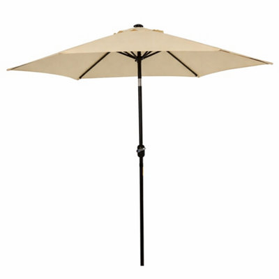  - Garden Parasol (2.7M) With Crank Handle And Tilt Function In Beige