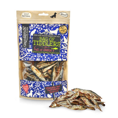 Green & Wilds Dog Treats Bag Of Tiddlers Sprats 75G from B&Q