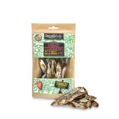 Green & Wilds Cat Treats Bag Of Tiddlers Sprats 40G from B&Q