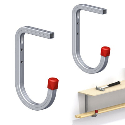 2 X Wall Mounted 50Kg Storage Hooks With Shelf Support Bracket For Garages & Sheds from B&Q