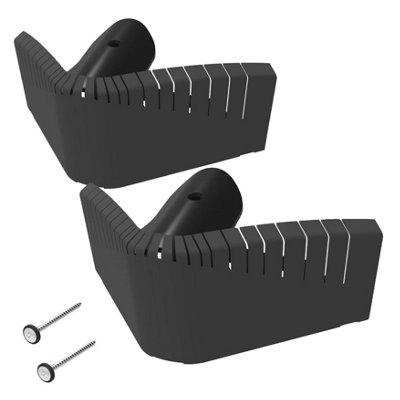 2 X Universal Black Hip End Tile Closer UnitsDry Roof Fixing To Replace Mortar from B&Q