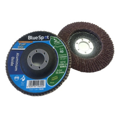 Homesmart 2 Packs 115mm Flap Disc 40 Grit Aluminium Oxide For Angle Grinder To Sanding Grinding