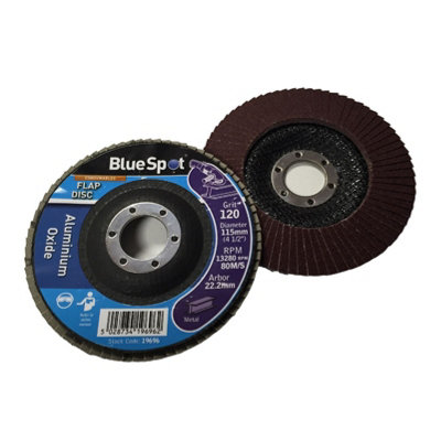 Homesmart 1X 115mm Flap Disc 120 Grit Aluminium Oxide For Angle Grinder To Sanding Grinding