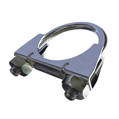  - 2 X Universal U Bolt Clamps/heavy Duty Exhaust Clamp/tv Sky Aerial Pipe (80mm)