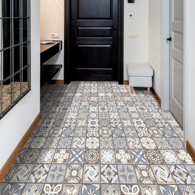 Walplus Limestone Spanish Tiles Self-Adhesive KitchenBathroomHome Floor Sticker Diy from B&Q