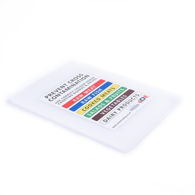 eZone Professional Large Chopping Board Catering Food Prep Cutting Colour Coded White from B&Q