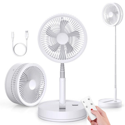 Lbstp Portable Fan Rechargeable 8000 Mah Silent8.6 Inch Foldable 12 Db Oscillating Pedestal Standing Floor & Desk With Remote from B&Q