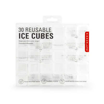 Kikkerland Clear Reusable Ice Cubes 30 Pack from B&Q