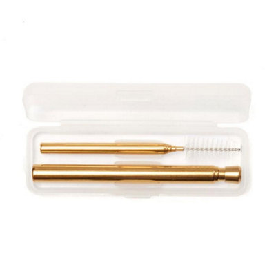 Kikkerland Copper Travel Retractable Drinking Straw Set from B&Q