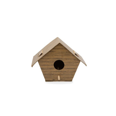Kikkerland Diy Build Your Own Bird House Log Cabin Nest Box from B&Q
