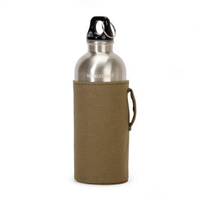 Kikkerland Huckleberry Stainless Steel Water Bottle With Canvas Pouch from B&Q