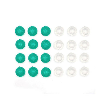 B&Q -  Reusable 24-Piece Golf Ball Ice Cubes Set12 Green 12 Clear