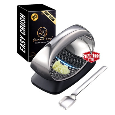 Gourmet Easy Stainless Steel Garlic RockerSilver from B&Q