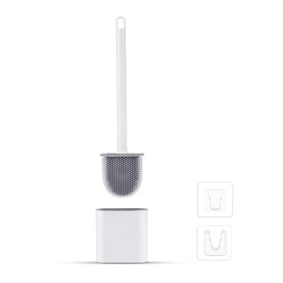 Ibergrif M 34151-3 Toilet Brushes & HoldersDeep Cleaner Silicone BrushFlat With Long HandleQuick Drying Loo And Holder For from B&Q