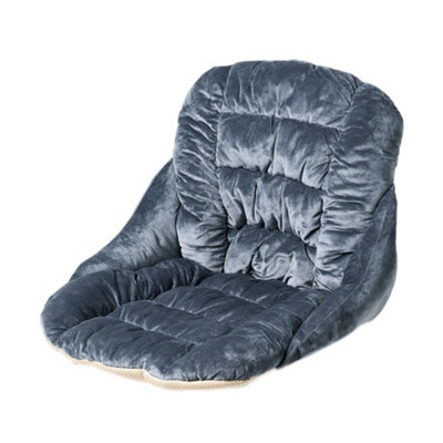 Living And Home Dark Gray Office/home Chair With Semi-Enclosed Soft Plush Non-Slip Seat Cushion45Cm W X 50Cm D X 45Cm H from B&Q