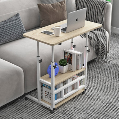 Living And Home White Maple Double-Decker Bed With Adjustable Height And Movable Study Desk60Cm (W) X 40Cm (D) X 90Cm (H) from B&Q