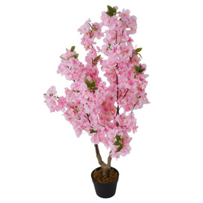 Living And Home 105Cm Potted Decorative Artificial Cherry Blossom from B&Q