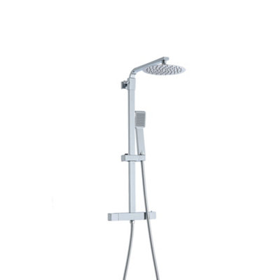 B&Q -  Chrome-Plated Bathroom Thermostatic Shower Mixer Set Stainless Steel Shower