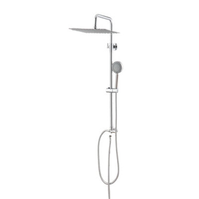 B&Q -  Stainless Steel Shower Chrome-Plated Bathroom Shower Riser Rail Kit