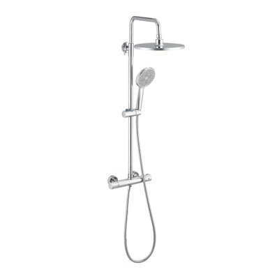 B&Q -  Stainless Steel Chrome Finish Thermostatic Shower Mixer Set