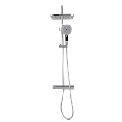 B&Q -  Stainless Steel Thermostatic Shower Mixer Set