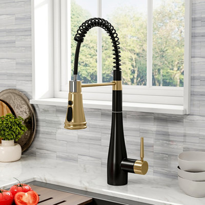 Darphe Pre-Rinse Pull-Down Swivel Kitchen Mixer Tap Faucet from B&Q