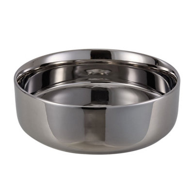 Darphe Round Gloss Ceramic Bathroom Countertop Washbasin Vessel Sink Silver from B&Q