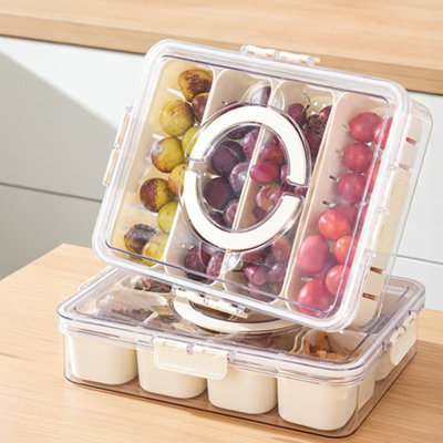 Living And Home Fridge Storage Container With Lid And Handle30.5Cm W X 23.5Cm D X 7Cm H from B&Q