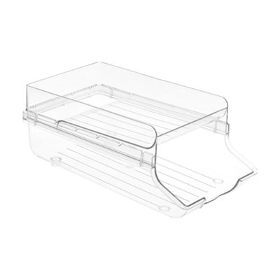 B&Q -  2-Tier Clear Fridge Can Dispenser With Auto-Roll Design37Cm W X 20Cm D X 14.5Cm H