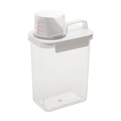 Living And Home White 1.8L Airtight Food Storage Container With Measuring Cup And Pour Spout