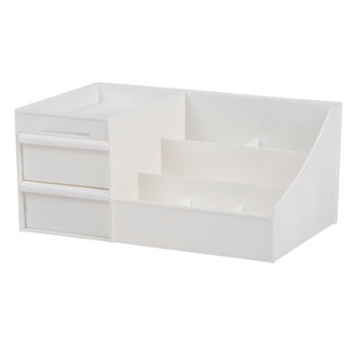 Darphe White Multi-Compartment Makeup Organizer With 2 Drawers And Top Tray from B&Q