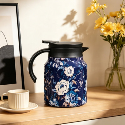 Living And Home 1000Ml Vintage Floral Pattern Thermal Carafe Teapot With Built-In InfuserSnow Tower from B&Q