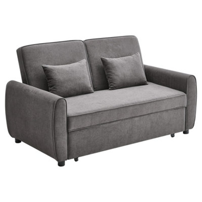 Darphe Modern Convertible Sofa Bed3-In-1 Sleeper Couch With Adjustable Backrest Dark Grey from B&Q