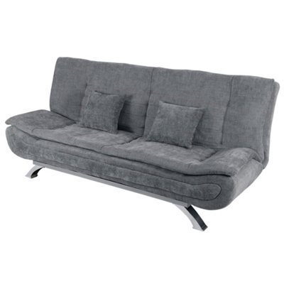 Darphe Grey Modern Convertible Sofa Bed2-Seater Linen Sleeper Couch With Dual-Layer Cushion And Spring Support from B&Q