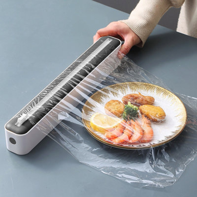 Darphe Wall-Mounted Magnetic Plastic Wrap Dispenser With Slide Cutter from B&Q