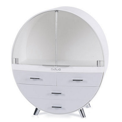 Darphe Round Large Capacity Cosmetic Storage Box Makeup Organizer With 4 Drawers from B&Q