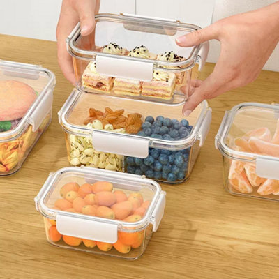 Darphe 3Pcs Transparent Stackable Bento Lunch Box Set from B&Q