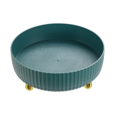 Darphe Rotating Round Serving Tray Organizer Spice Rack Cosmetic Storage Turntable Green