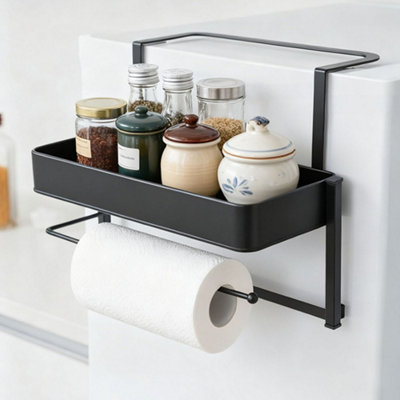 Darphe Black Multi-Use Fridge Side Storage Rack 36.5Cm W X 15Cm D X 27Cm H from B&Q