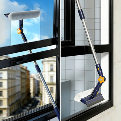 Darphe 2 In 1 Telescopic Window Cleaner With Scrubber And Squeegee from B&Q