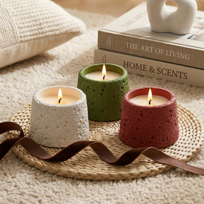 Darphe 3-Pack Soy Wax Scented Candles In OsmanthusCitrus Lime And Guava 7Cm Dia X 5.3Cm H from B&Q