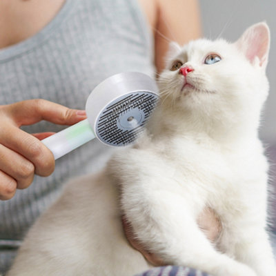 Darphe White Rechargeable Pet Spray Grooming Brush With Steam Mist from B&Q